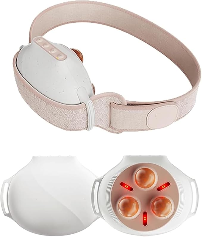 Gifts Portable Electric Abdominal Cellulite Massager Abdominal Stomach Massager 3 Massage and Red Light Hot Compress Adjustable Forward and Reverse Kneading for Indigestion Gas Constipation