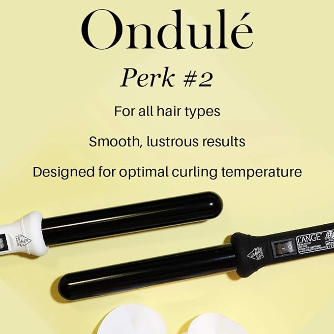 L'ANGE HAIR Ondulé 25 MM Ceramic Curling Wand | Professional Hot Tools Curling Iron 1 Inch | Salon Hair Styling Wands for Beach Waves | Best Hair Curler Wand for Frizz-Free Lasting Curls