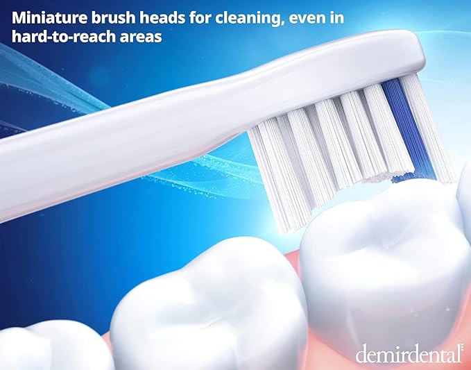 Toothbrush Heads Mini Hard Compatible with Philips Sonicare Toothbrush Heads - Small Replacement Heads - Small Brush Heads - White - Replaces HX7048-8 Pack