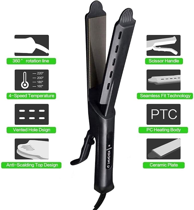 Professional Hair Straightener Straightener and Curler for All Hairstyles Adjustable Heat Birthday Gifts for Women/Mom/Wife/Her