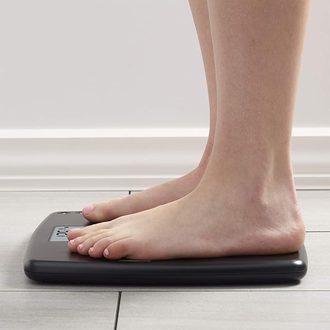 InstaTrack Digital Body Composition Bathroom Scale with User Recognition Technology Measures Body Fat Body Water Muscle Mass Athlete Modes Daily Calorie Estimator 400 lb Capacity Black