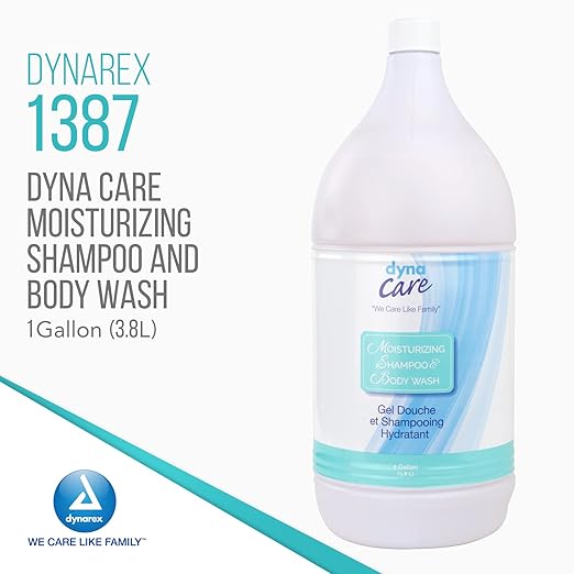 Dynarex Shampoo and Body Wash Unisex - Moisturizing All-in-One Shampoo Body Wash for Skin &amp Hair - Mild Formula for Sensitive Skin - Tropical Scent - 1 Gallon Bottle 4 / Case