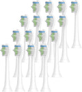 4-16pcs Toothbrush HeadsCompatible for Philips Electric Toothbrush Replacement Brush Heads Fit(16pcs White)