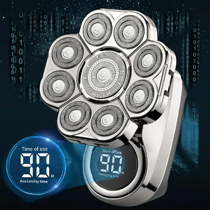 9.0 Shaver Pro Head Shaver Full-Body Shaving Made Simple – Head Face Body &amp Below The Waist (Silver-Set)