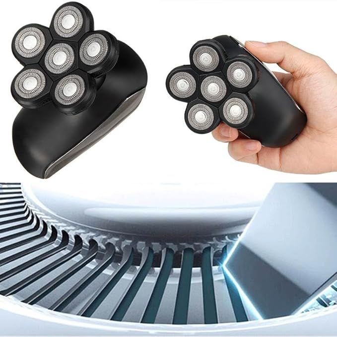 Head Shavers for Bald Men 5 in 1 4D Electric Razor Electric Shaver Rechargeable 6 Floating Heads Shaving Machine for Men Beard Razor Wet-Dry Dual Use