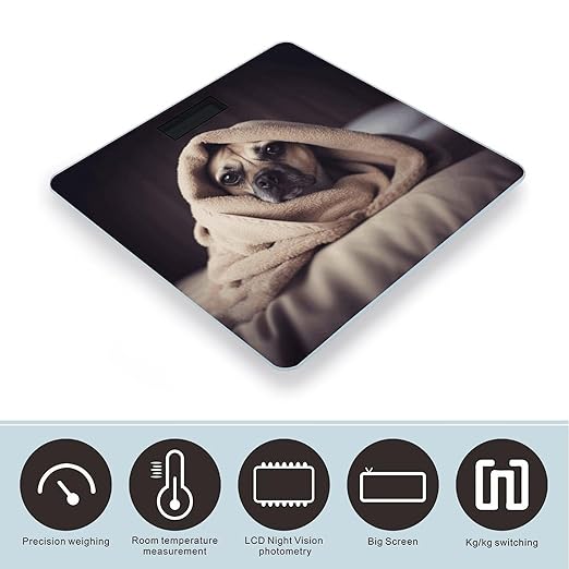 Dog in A Blanket Scale for Body Weight Smart Scales Digital Bathroom Scale High Precision Weighing Scales with Large Display Weighing Machine for People