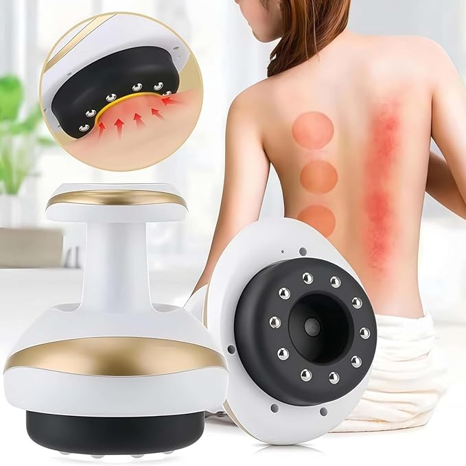 Yanzhenglip Massage 4-in-1 Massager Against Cellulite - Vacuum &amp Gua Sha Electric Firmer Skin &amp Better Circulation Deep Massage with Heat for Full Body Use at Home (A-1Set)