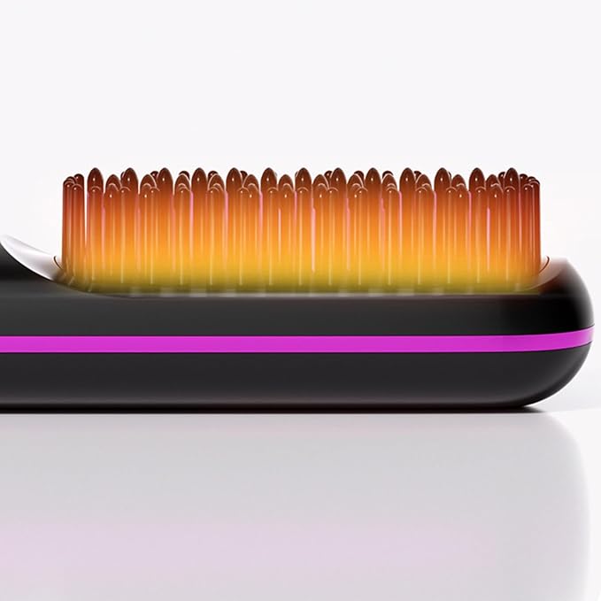 Heat Hair Straightener Brush Heat Brush for Hair Styling Rechargeable Cordless Digital Display Portable Straightening Brushs for Women for Women Long Short Straightening Curling Home Office Hotel