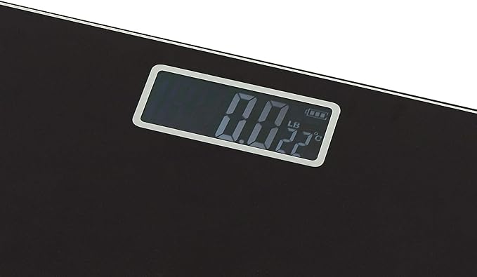 Black + Decker Battery Operated Digital Bath Scale Large LCD Display High Accuracy 375 Max Pounds Ultra-Slim Design