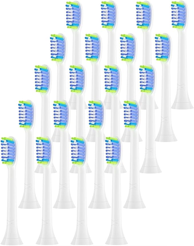 20Pcs Toothbrush Head Compatible with Sonicare HX5/HX6/HX7/HX8/HX9 Series Models/HB10C