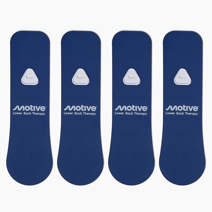 Motive Lower Back Therapy Pads 4‑Pack Refill Replacement NMES Electrodes with Conductive Gel for Lower Back Support for Use with Your Motive Device