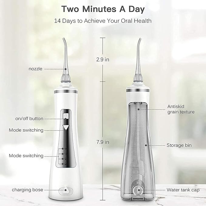 Dental Flusher Portable Water Floss ultrasonic Mouth Cleaner Home Dental Cleaning