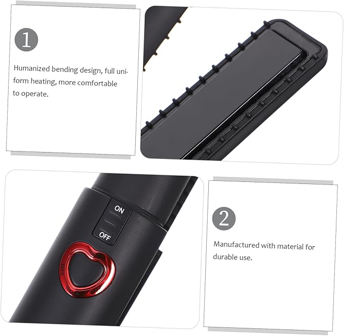 LIFKOME USB Portable Hair Curling Iron Straightener Curler Cordless Flat Iron for Home Travel Use