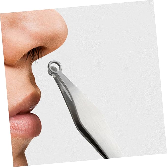 Gatuida 4pcs Nose Hair Scissors and Tweezers Manual Nasal Clipper for Easy Trimming of Nose and Eyebrow Hair Lightweight and Portable Personal Grooming Tool