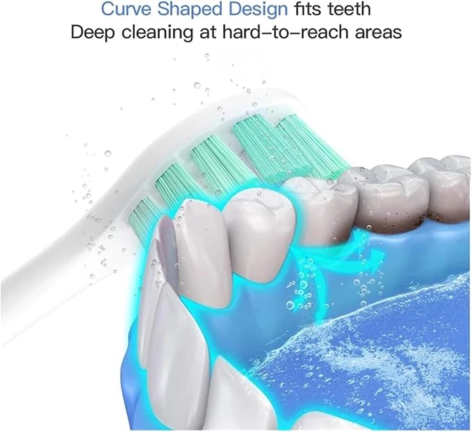 Compatible for XIAOMI MIJIA 4/12PCS Replacement Brush Heads - T300/T500/T700 Sonic Tooth Soft Bristle Vacuum Package(6White 6Blue)