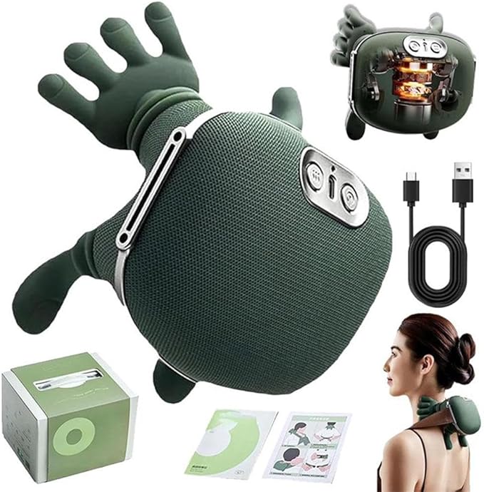 Neck Massager with Heat 2026 New Portable Hand Shoulder and Back Massagers Wireless Electric Shiatsu Shoulder Massagers Rechargeable Real Hand Massagers for Pain Relief Deep Tissue