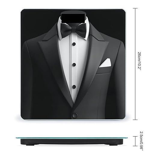 Smart Scale for Body Weight Automatic Switch Digital Bathroom Weighing Scale Black Tuxedo