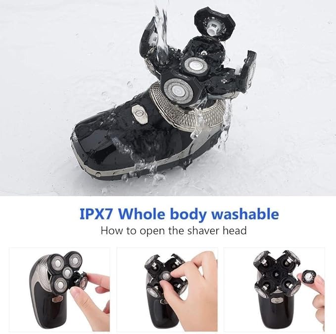 Electric Razor for Men's Electric Shaver 5 In1 Wet Dry Shaving Machine for Men Professional Set Rechargeable Electric Razor Beard Facial Grooming Kit
