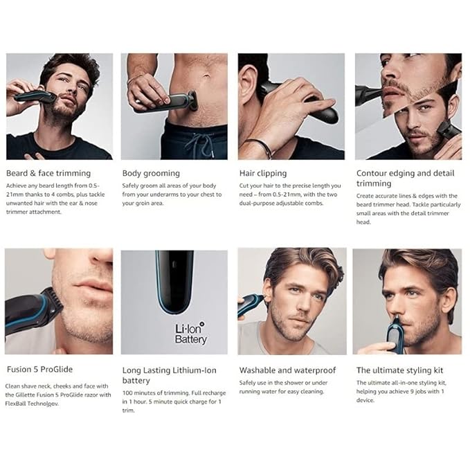 Professional Hair Clippers for Men Grooming set hair trimmer body groomer electric shaver hair clipper for men eyebrow nose ear trimer beard stubble trimmer universal voltage