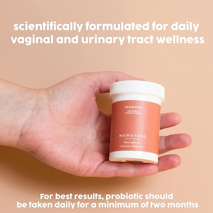 MOMOTARO APOTHECA Vaginal Moisturizer Organic Vulva Salve &amp Organic Probiotic for Women Vaginal &amp Digestive Supplement Set - Soothing Balm Vulvovaginal Dryness Odor Itching Burning Redness