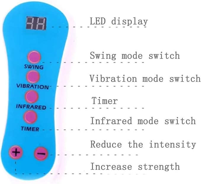 WIKINK Fitness Blood Chi Machine Foot Leg Massager Passive Aerobic Exerciser for Vitality Swing Shaking Exercise with Wire Control 8 Gear Speed Adjustable