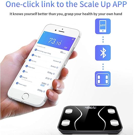 Scales for Body WeightLCD Display USB Rechargeable Smart Accurate Digital Bathroom Scales for Fat PercentageBmiBody FatMuscle Mass13 Body Composition Analyzer Sync with Fitness App