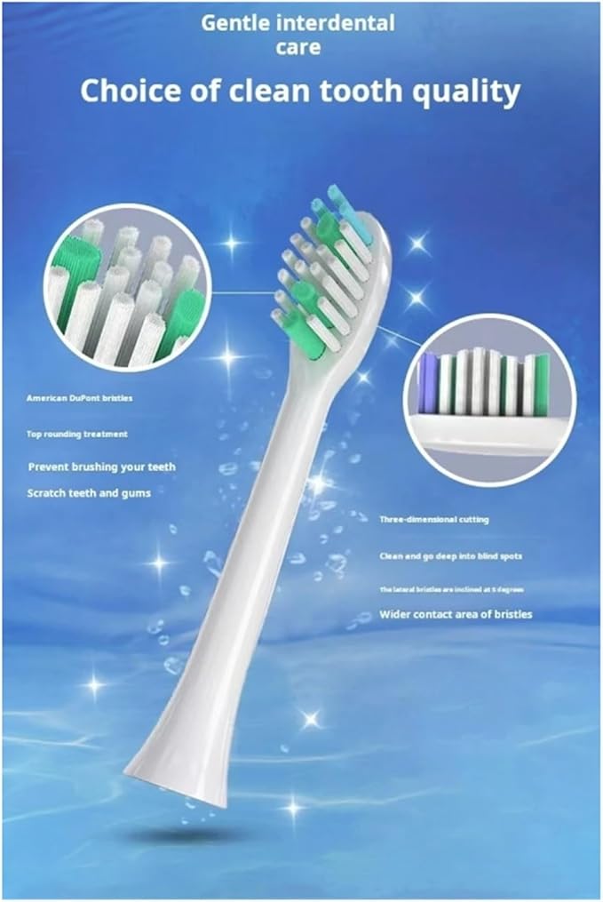 Electric Toothbrush HeadsCompatibility for S100 S200 S600 S700 S800 S900 S710 S820 S910 Alfawise Digoo DG-YS11(White 4pcs)