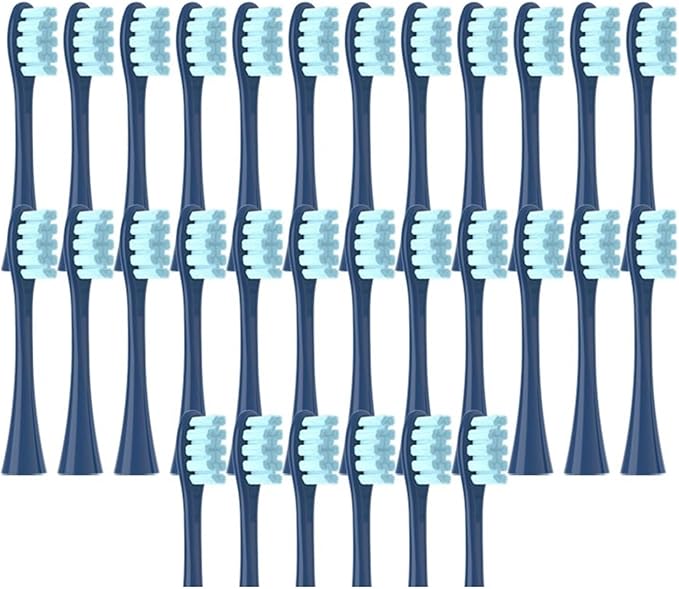 30/50PCS Vacuum Brush Compatible for Oclean X PRO/ Z1/ F1/ One/Air 2 /SE Replacement Head Toothbrush Nozzles Soft Bristle(50Blue)