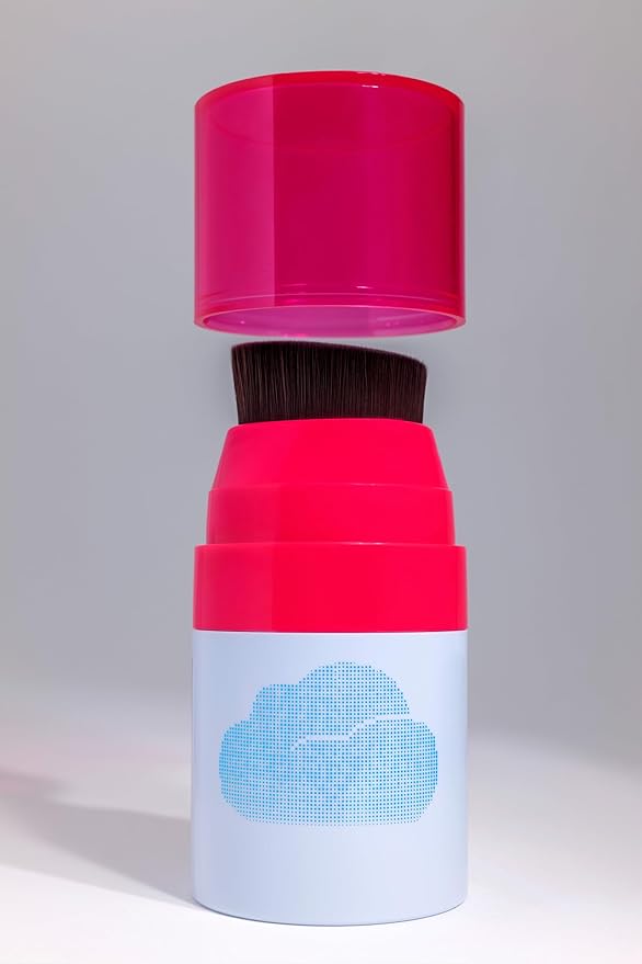 CLOUD Brush on Mineral Sunscreen Lotion - SPF 50 - No-Mess Applicator for Kids Babies &amp Family - Reef Safe Non-Nano Zinc Oxide No Messy Hands Blends Clear Fragrance Free Moisturizing.