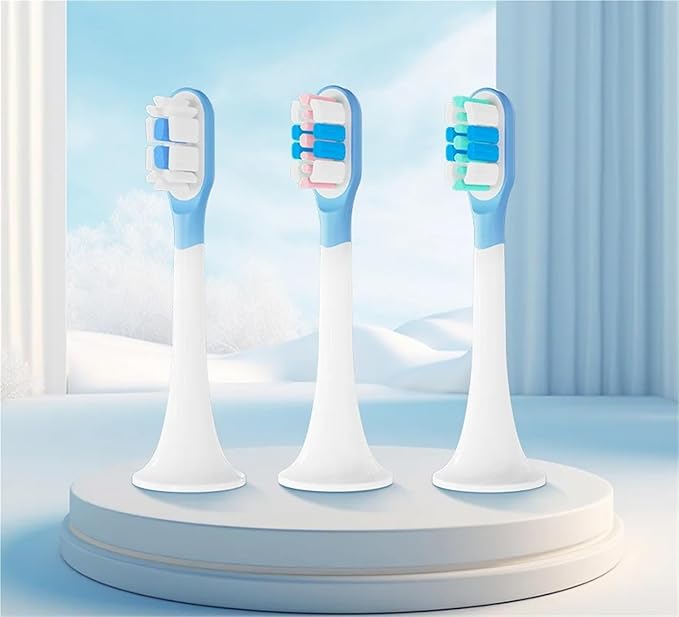 Compatible for XIAOMI MIJIA Replacement Brush Heads - T300/T500 Sonic Toothbrush Dupont Soft Bristle Silicone Nozzles(8 bj Green)