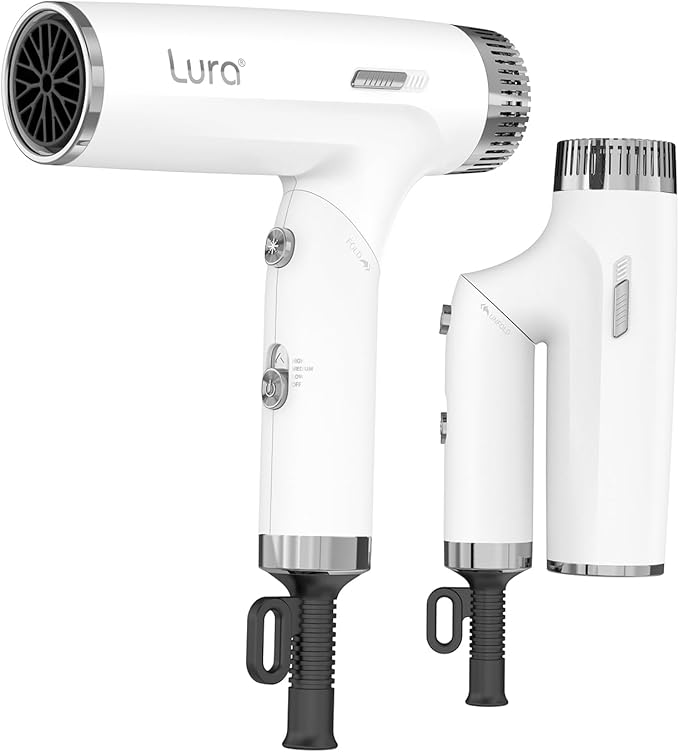 LURA Auto Dual Voltage Hair Dryer for International Travel1200W Travel HairDryers with DifffuserSmall Portable Blow Dryer for Women LightweightCompact Mini Blowdryers with Folding Hand for Kids