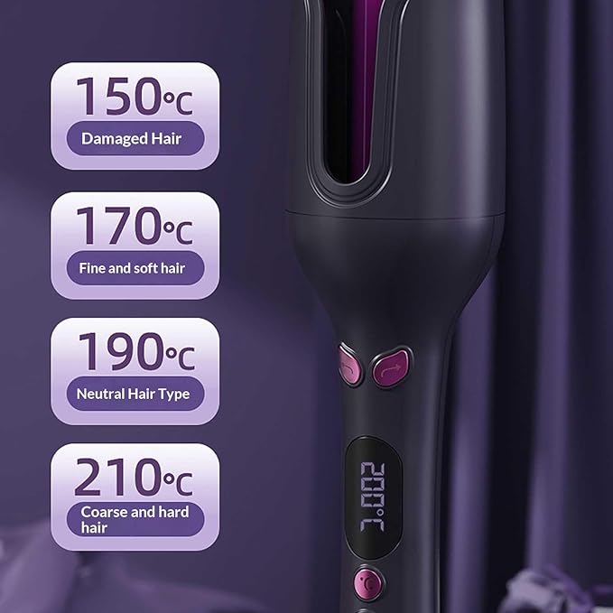 Automatic Rotating Curling Four Temperature Levels 32 mm Rotating Curling Wand for Hair Styling