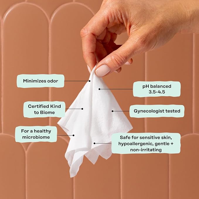 The Honey Pot Company - Prebiotic Feminine Wipes &amp Regular Pads Bundle - pH Balanced Natural Hygiene Feminine Products - Herbal Infused Sanitary Pads for Women - Feminine Care