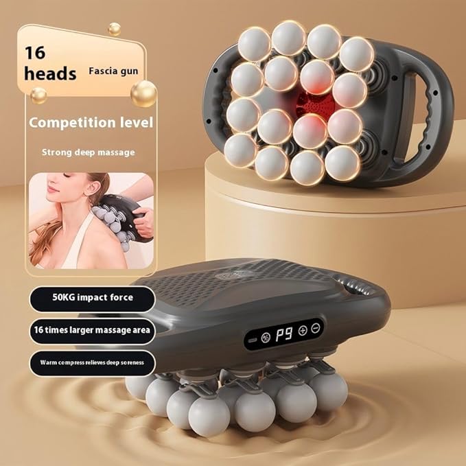 16-Head Massage Gun Deep Tissue Back Massager Electric Handheld Massager 2026 new Model for Back Shoulders Legs Muscle Pain Relief Ideal Gifts for Women Men Mom and Dad