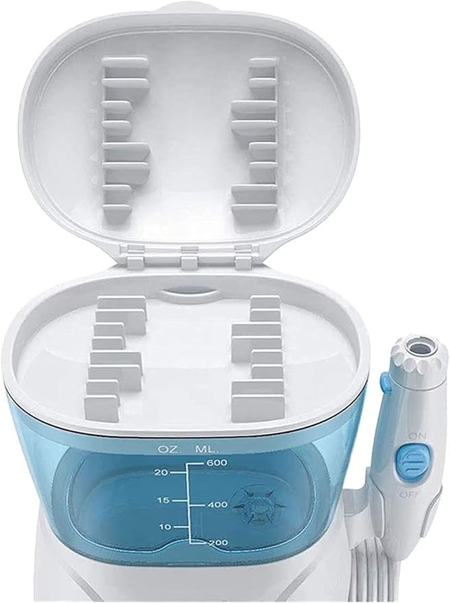 Desktop Water Flosser8 Multifunctional Jet Tips and 10 Adjustable Water Pressure600ml Dental Oral Irrigator Teeth Cleaner