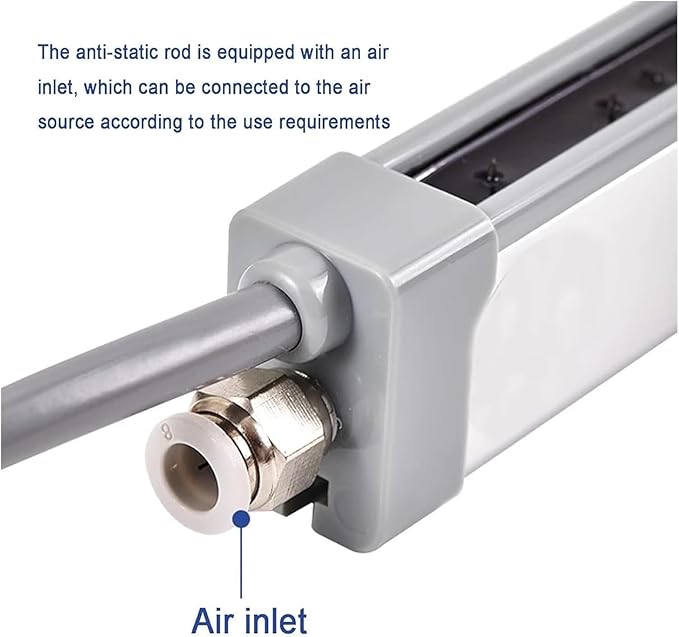 Air Bar Static Eliminator Bar 20cm Used with Air Compressor Anti Static Bar Anti Static Eliminator Static Electricity Removerwith 8KV High Voltage Generator