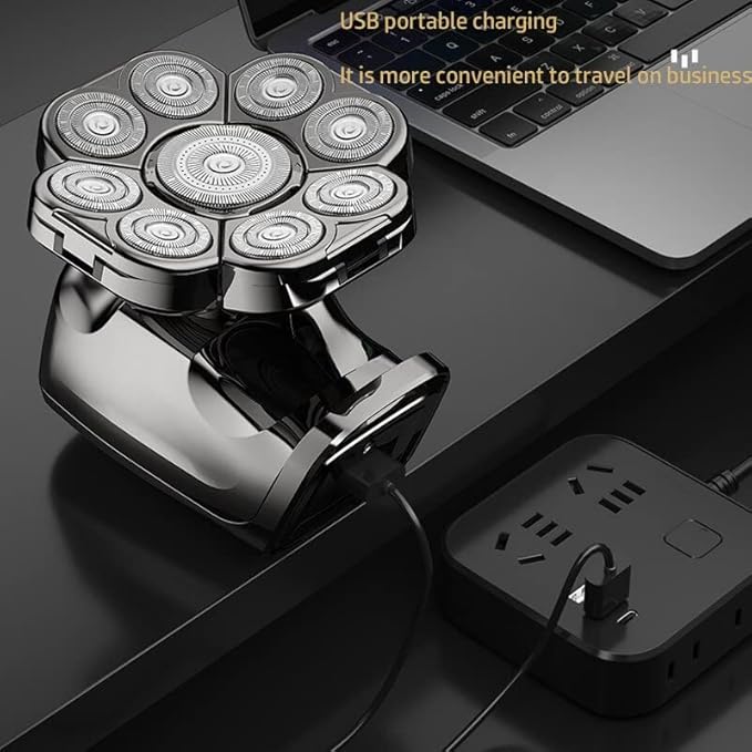 Head Shavers for Bald Men Grooming kit 6in1 Head Electric Shaver for Men Beard Hair Trimmer Facial Razor Body Bald Shaving Machine Wet Dry Rechargeable (Color : 6 in 1)