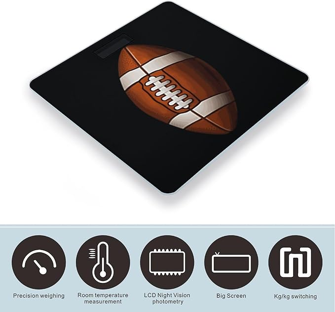 Football Weight Scale Digital Scale for Body Weight Bathroom Scales for Home Office