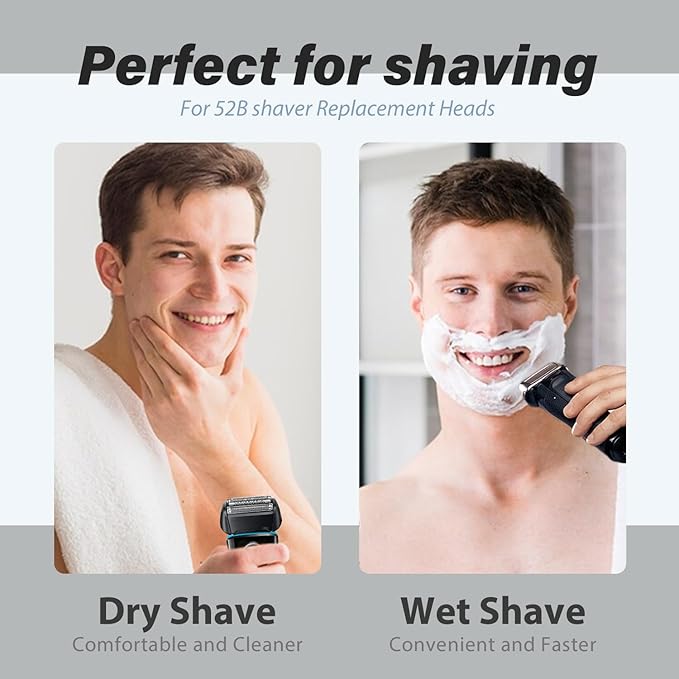 52B replacement heads shaver Compatible with Series 5Suitable for 5190cc 5090 5090cc 5197cc 5195cc.for menwet and dry.