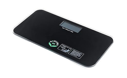 NewlineNY SBB0718M-NYBK Step-On Mini Travel Bathroom Scale Cool Black