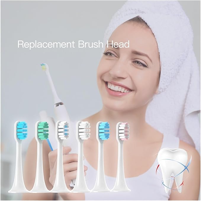 20Pcs Electric Toothbrush Head Compatible for T300 T500 T700 Replacement Universal Suitable(Brown)