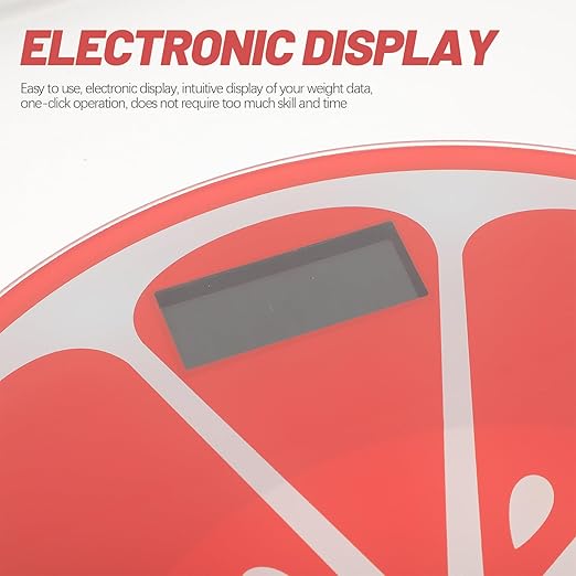 Digital Watermelon-Themed Tempered Glass Weight Scale Mini Cartoon Design Non-Skid Bathroom Scale for Body Weight Compact Health Monitor for Home Use