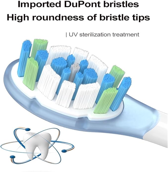 Replacement Brush Heads for MES610/MES609 Sonic Electric Toothbrush(8 Purple)