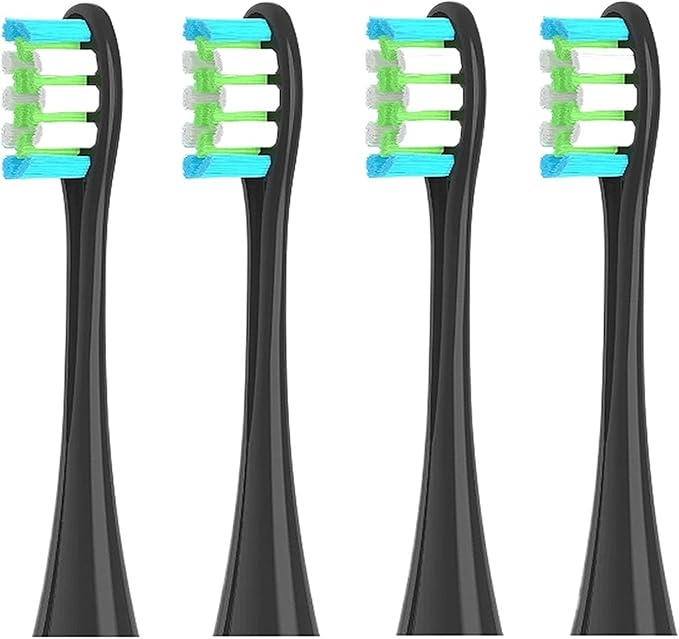 16PCS Toothbrush Heads ReplaceableCompatible for X/X PRO/ Z1/ F1/ One/Air 2 /SE Soft Bristle Brush(16pcs Black)