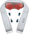 Nekteck Neck Massager for Pain Relief Shiatsu Back Massager with Adjustable Heat and Arm Straps Electric Deep Tissue 3D Kneading Massage Tools for Shoulder Muscle (NOT Cordless)