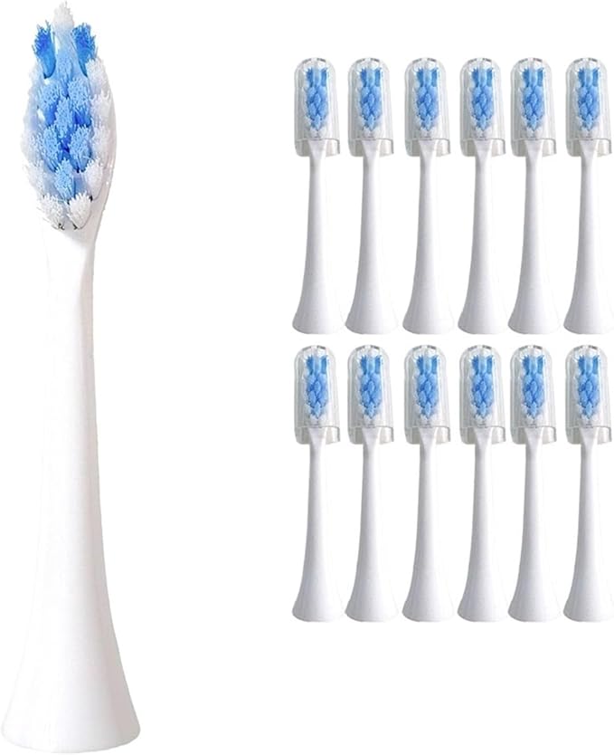 Compatible for E-Series Essence Electric Replacement Toothbrush Heads Xtreme Elite Advance Cleancare C3 Supply Tooth Brush(3color-1A-12pcs)