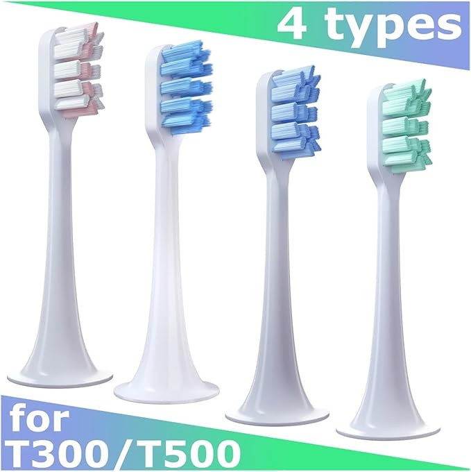 8/10 PCS Replacement Toothbrush HeadsCompatible for Xiaomi T300 T500 Sonic Electric Teeth Brush Soft Teethbrush Nozzles(10 Blue)