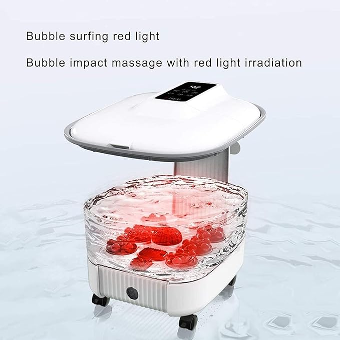 Foot Spa Massager Basin – Heated Electric Foot Bath Tub with Automatic Massage Rollers &amp Temperature Control – Spa Treatment That Rejuvenates Tired Feet &amp Relieves Pain &amp Pressure