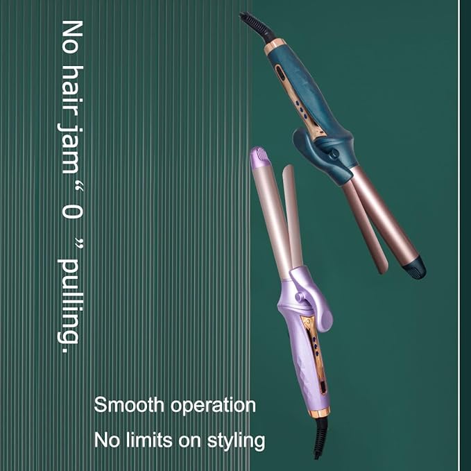 DONGXIAO Curling iron curling iron straightener handy curl and straightener for straight and curly hair straight curly and fluffy hair (Color:Black)