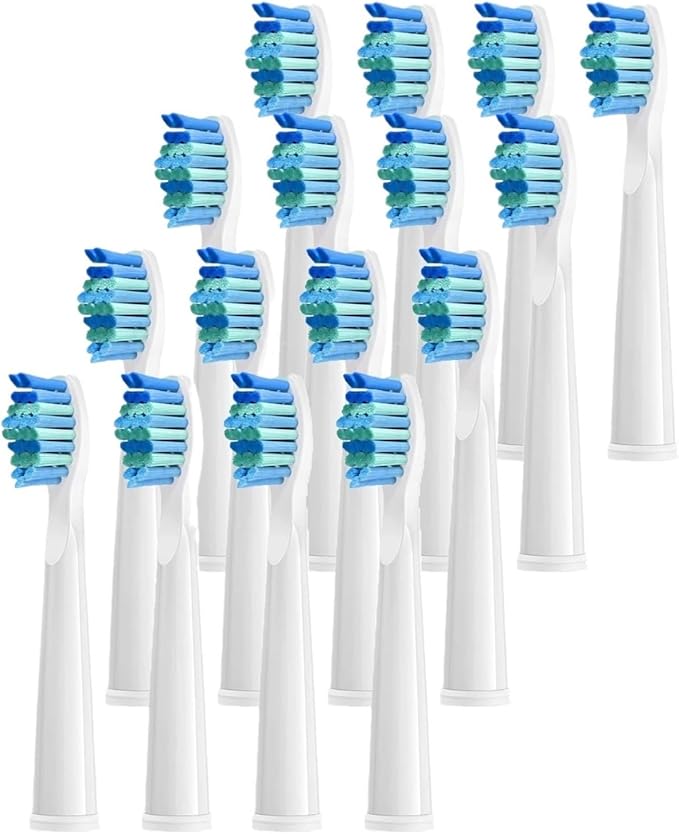 4 Pcs Electric Toothbrush Heads Compatible with Fairywill D7/D8/FW507/FW508/FW551/917/959/SG-E9(16pcs White)